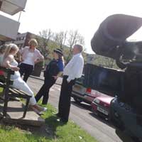 Media Inventions shooting a community involvement video production for Merlin Housing at Knowle in Bristol